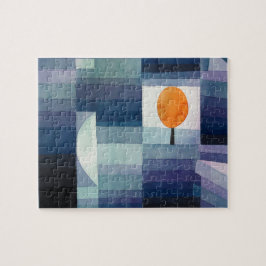 Paul Klee Harbinger vom Herbst. Vintage blaue Kuns Puzzle