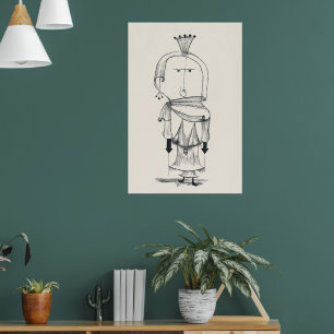 Paul Klee Hexe mit einem Kamm - Abstrakte Kunst Poster