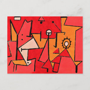 Paul Klee - Hitze, beliebtes Kunstwerk, Postkarte