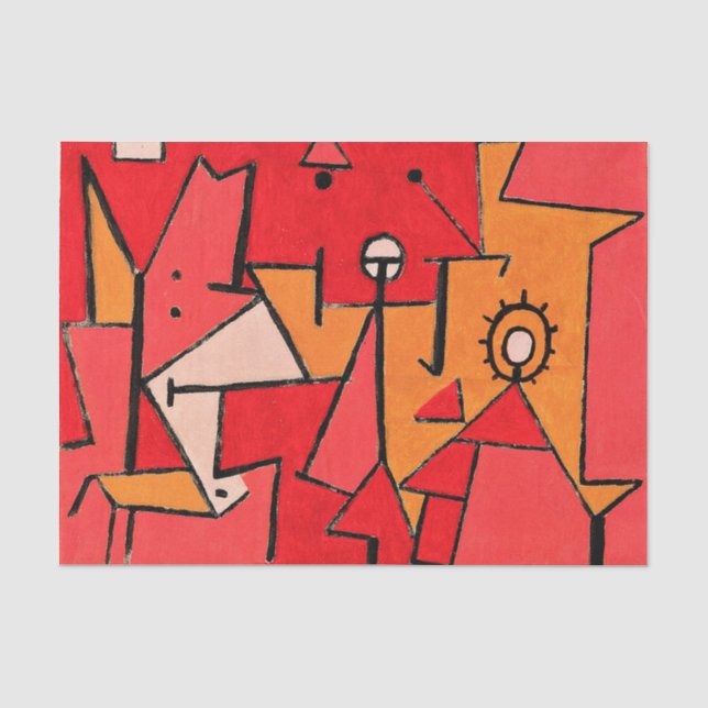 Paul Klee - Hitze, Seidenpapier (Vorderseite)