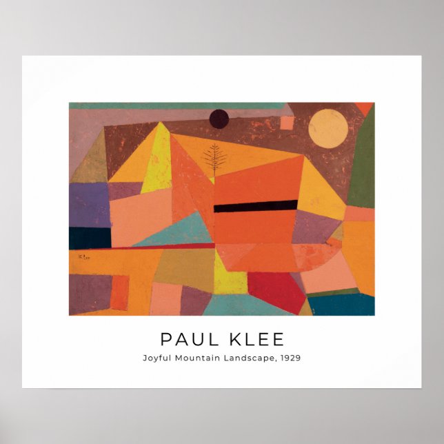 Paul Klee, Joyful Mountain Landscape - Fine Art Poster (Vorne)