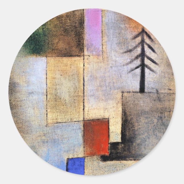Paul Klee - kleines Bild Runder Aufkleber (Vorderseite)