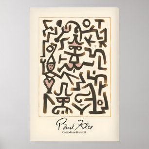 Paul Klee Komödianten Handzettel Abstrakte Figuren Poster