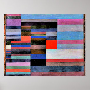 Paul Klee Kunstwerk, Feuer am Abend Poster