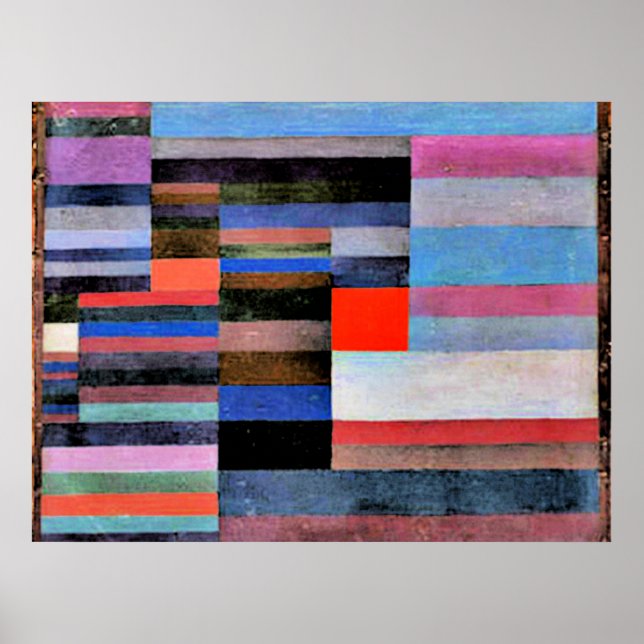 Paul Klee Kunstwerk, Feuer im Abend Poster (Vorne)