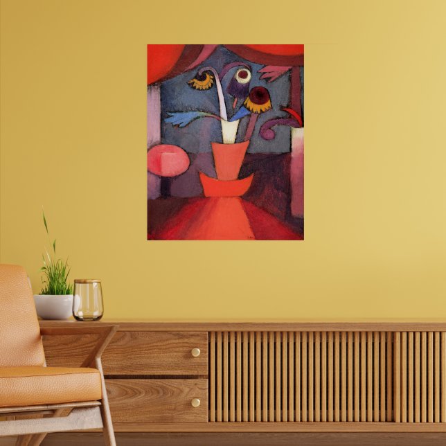 Paul Klee Kunstwerk, Herbstblume, Poster (Wohnzimmer 2)