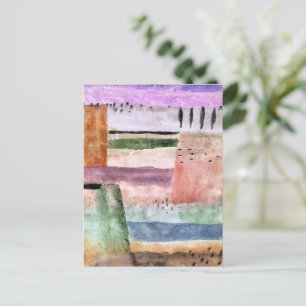Paul Klee, Landschaft mit Pappeln, Postkarte