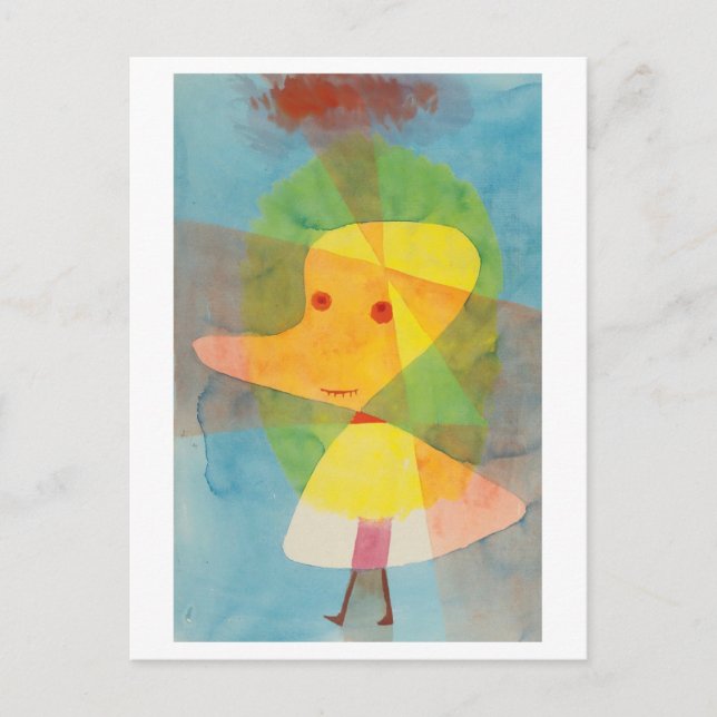 Paul Klee Malerei: "Small Garden Ghost" 1929 Postkarte (Vorderseite)