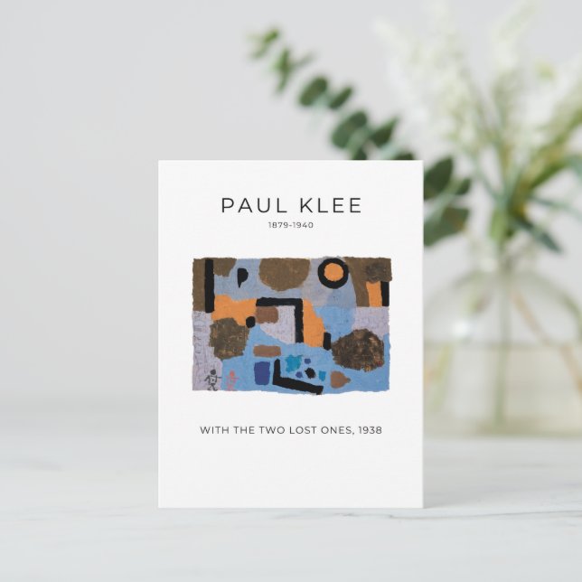 Paul Klee, mit den zwei verlorenen - Abstrakte Kun Postkarte (Stehend Vorderseite)
