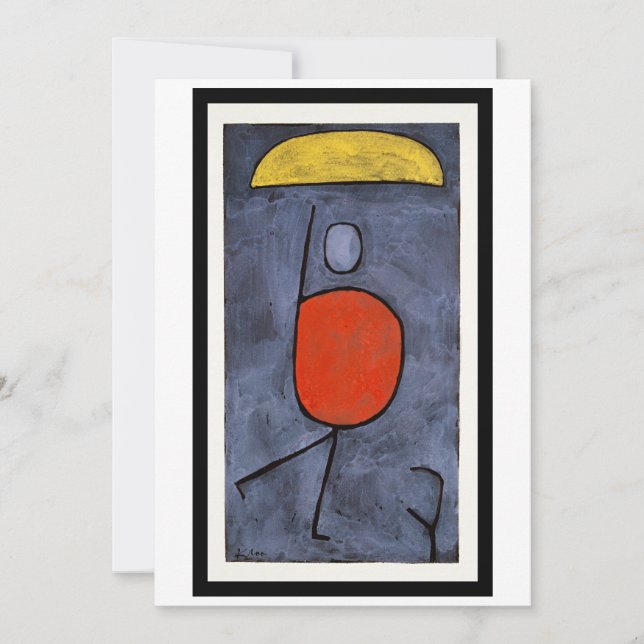 Paul Klee - Mit Regenschirm Feiertagskarte (Vorderseite)