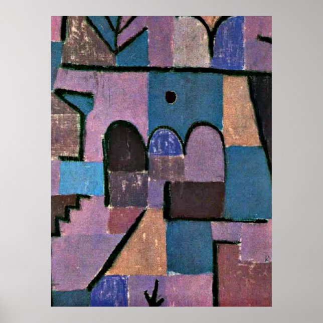 Paul Klee, Orientalischer Garten Poster (Vorne)