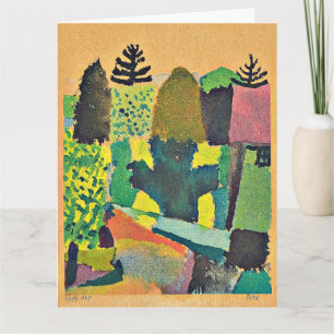 Paul Klee painting, Park, Holiday Karte