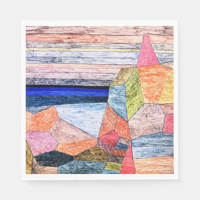 Paul Klee painting, Promontorio Ph. Serviette (Vorderseite)