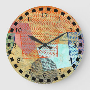 Paul Klee painting, Sunset Große Wanduhr