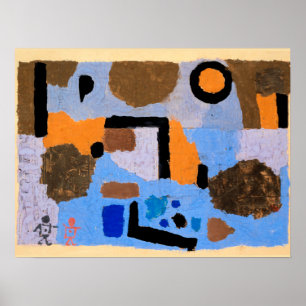 Paul Klee painting, With the Two Lost Ones Poster