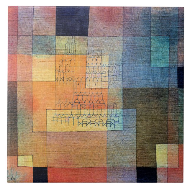 Paul Klee, Polyphone Architektur, Fliese (Vorderseite)