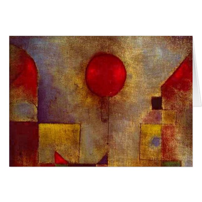 Paul Klee Red Balloon Abstrakte farbenfrohe Kunst (Vorderseite (Horizontal))