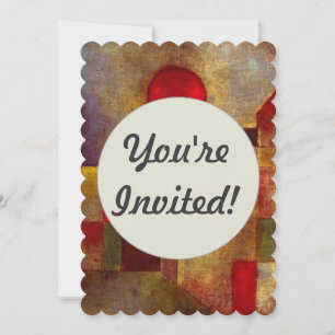 Paul Klee Red Balloon Abstrakte farbenfrohe Kunst Einladung