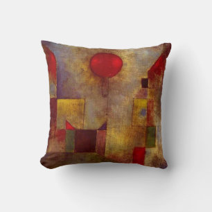 Paul Klee Red Balloon Abstrakte farbenfrohe Kunst Kissen