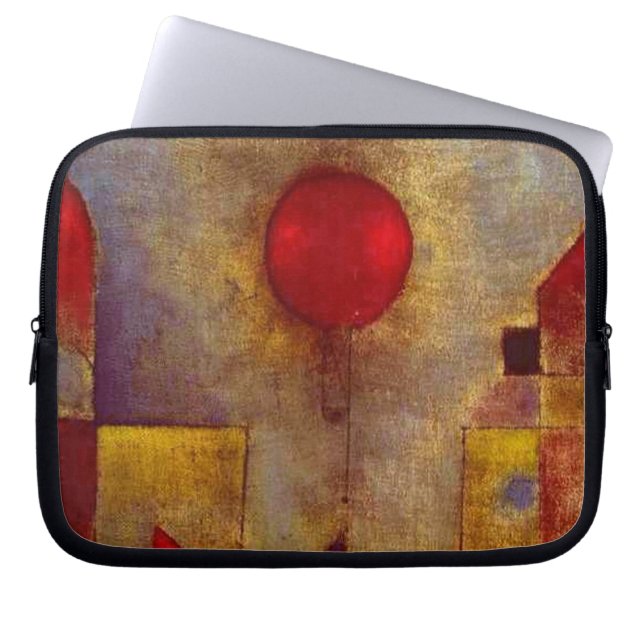 Paul Klee Red Balloon Abstrakte farbenfrohe Kunst Laptopschutzhülle (Vorderseite)