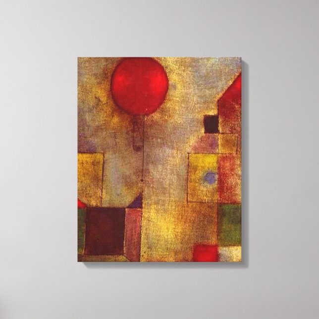 Paul Klee Red Balloon Abstrakte farbenfrohe Kunst Leinwanddruck (Vorderseite)