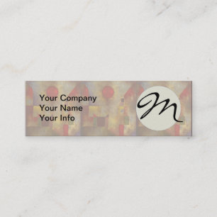 Paul Klee Red Balloon Abstrakte farbenfrohe Kunst Mini Visitenkarte