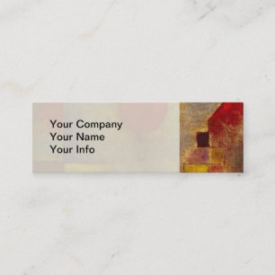 Paul Klee Red Balloon Abstrakte farbenfrohe Kunst Mini Visitenkarte