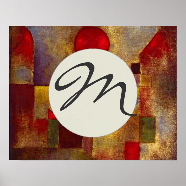 Paul Klee Red Balloon Abstrakte farbenfrohe Kunst Poster (Vorne)