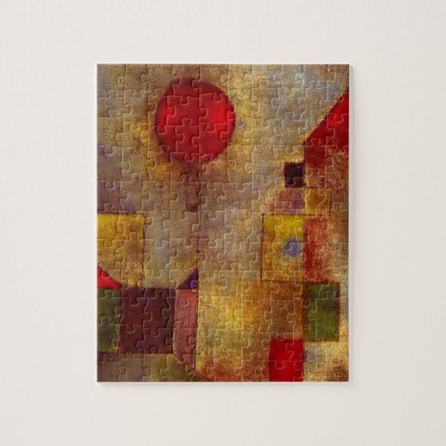 Paul Klee Red Balloon Abstrakte farbenfrohe Kunst Puzzle (Vertikal)