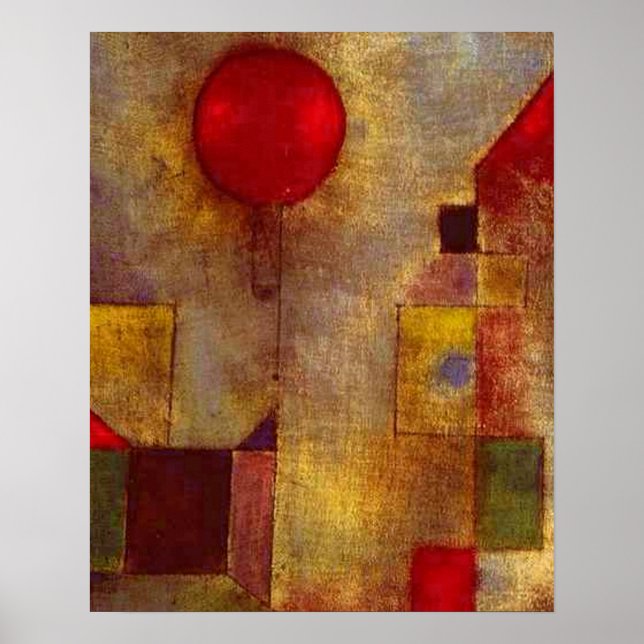 Paul Klee Red Balloon Art Print Abstrakt Poster (Vorne)