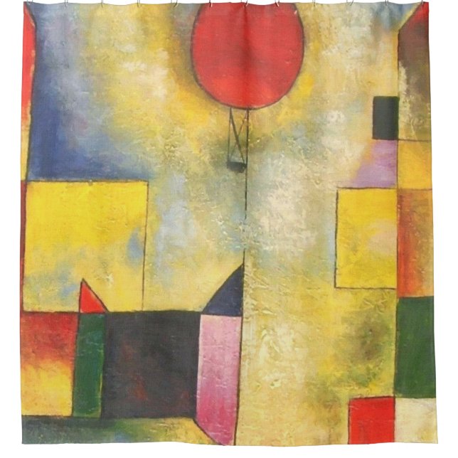 Paul Klee Red Balloon Duschvorhang (Vorderseite)