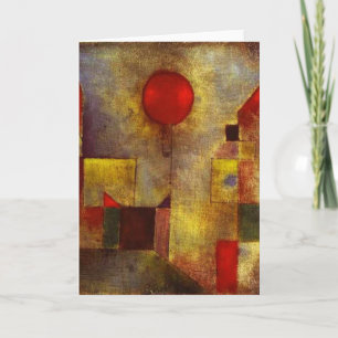 Paul Klee Red Balloon Greeting Card Karte