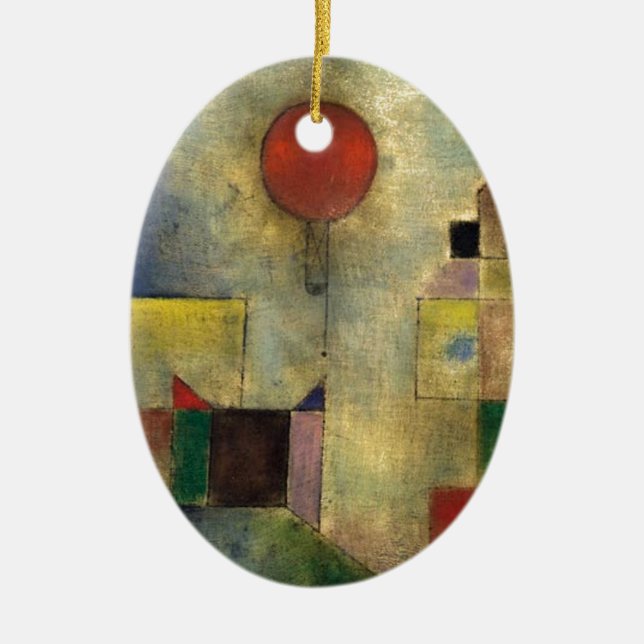Paul Klee Red Balloon Keramik Ornament (Vorne)