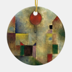 Paul Klee Red Balloon Keramikornament