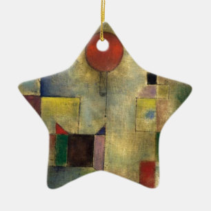 Paul Klee Red Balloon Keramikornament