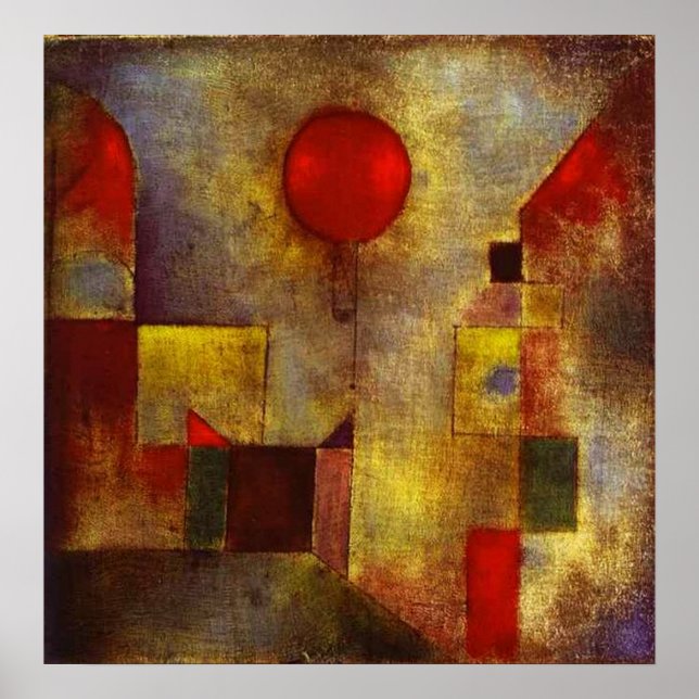 Paul Klee Red Balloon Poster (Vorne)