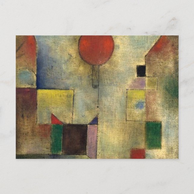 Paul Klee Red Balloon Postkarte (Vorderseite)