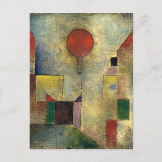Paul Klee Red Balloon Postkarte (Vorderseite)