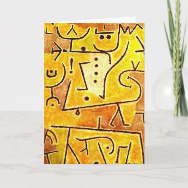 Paul Klee - Red Waistcoat Feiertagskarte (Vorderseite)