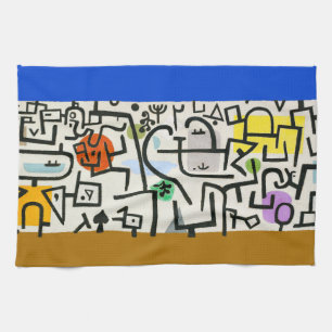 Paul Klee Reicher Hafen Abstracter Expressionismus Geschirrtuch