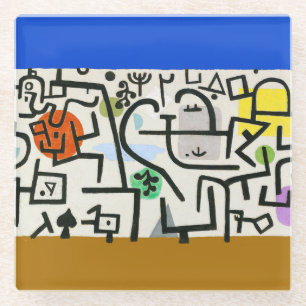 Paul Klee Reicher Hafen Abstracter Expressionismus Glasuntersetzer