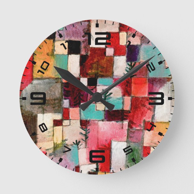 Paul Klee Rhythmen Runde Uhr (Vorderseite)