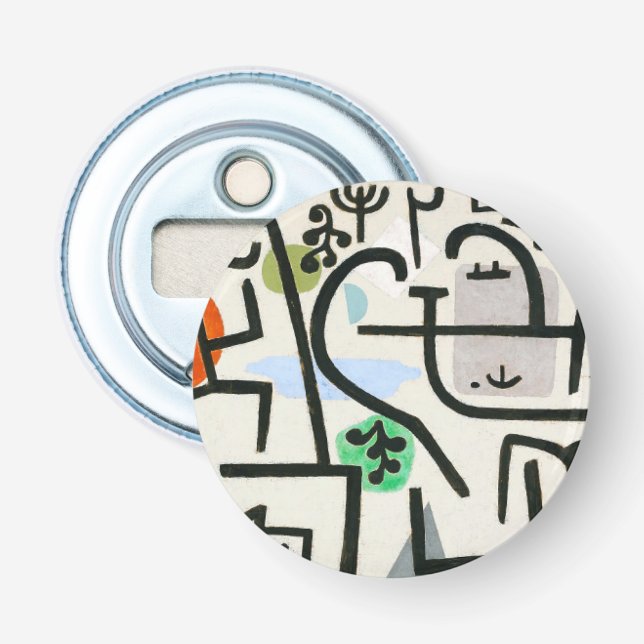 Paul Klee Rich Harbour Abstrakter Expressionismus Flaschenöffner (Vorderseite)