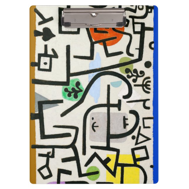 Paul Klee Rich Harbour Abstrakter Expressionismus Klemmbrett (Vorderseite)