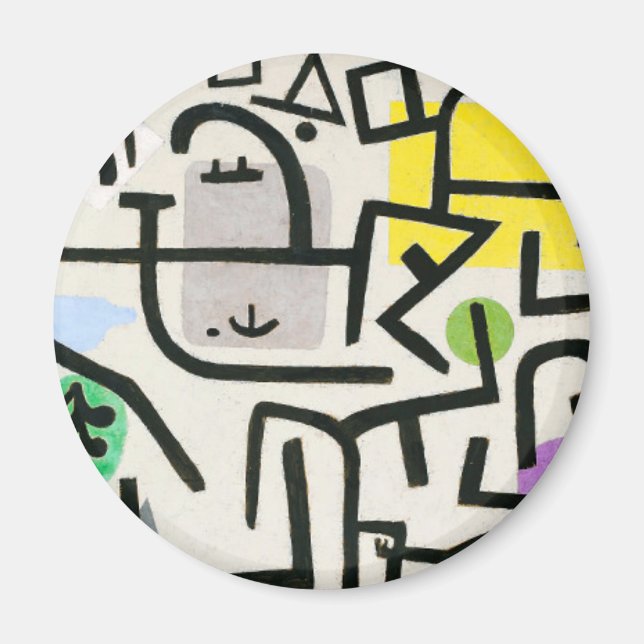 Paul Klee Rich Harbour Abstrakter Expressionismus Magnet (Vorne)