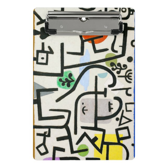 Paul Klee Rich Harbour Abstrakter Expressionismus Mini Klemmbrett (Vorderseite)