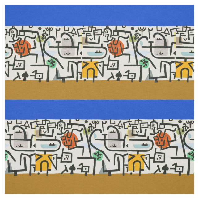 Paul Klee Rich Harbour Abstrakter Expressionismus Stoff (Muster)