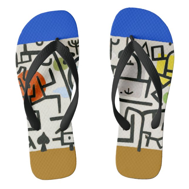 Paul Klee Rich Port Harbour Abstrakt Travel Flip Flops (Fußbett)