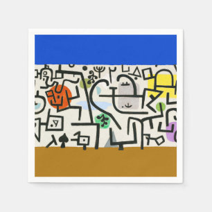 Paul Klee Rich Port Harbour Abstrakt Travel Serviette