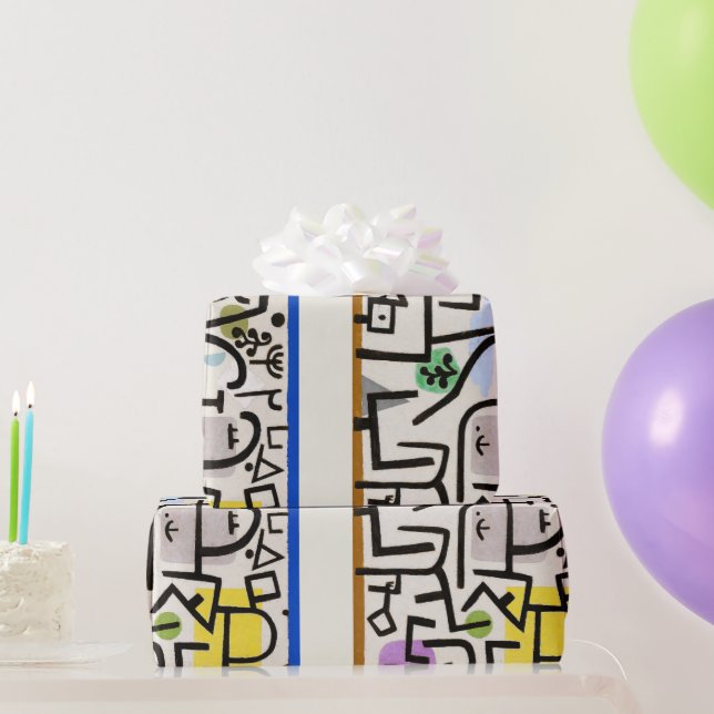 Paul Klee "Rich Port" Modernes Abstrakt Geschenkpapier (Partygeschenke)